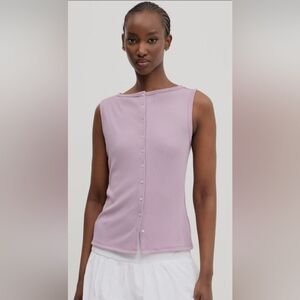 Abercrombie & Fitch Slash Button-Through Top